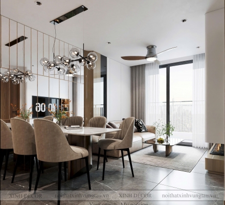 PHỐI CẢNH 3D CONCEPT THEO PHONG CÁCH HIỆN ĐẠI DÀNH CHO CĂN HỘ 2 PHÒNG NGỦ VŨNG TÀU CENTRE POINT