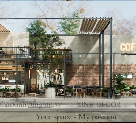 QUÁN COFFEE THEO PHONG CÁCH INDUSTRIAL