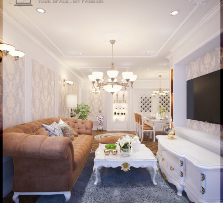 Thiết kế nội thất chung cư 2 phòng ngủ – CC Sơn Thịnh (Mrs. Nhàn)